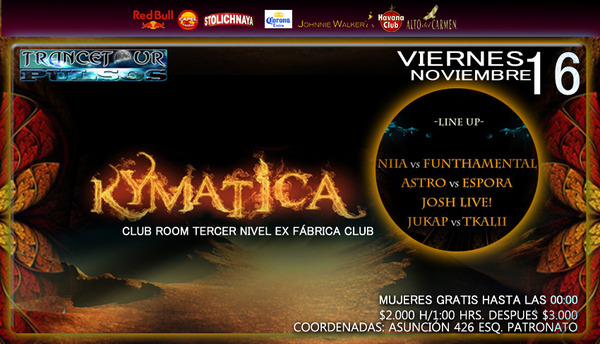 Party Flyer: KYMATICA 2012 by trancetour - Santiago de Chile am 16.11.2012 in Santiago de Chile
