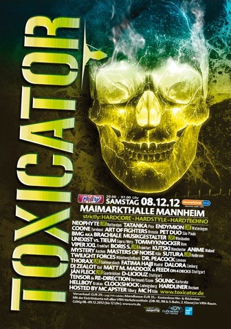Party Flyer: TOXICATOR 2012 - Maimarkthalle in Mannheim am 08.12.2012 in Mannheim