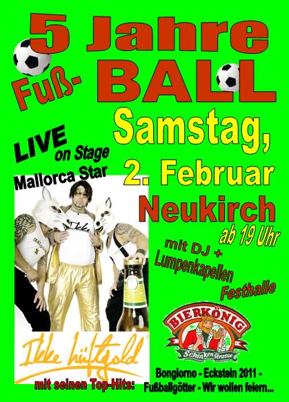 Party Flyer: Fu- BALL der PARTYKRACHER  am 02.02.2013 in Neukirch