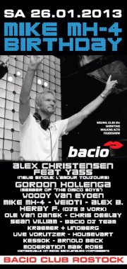 Party Flyer: DJ Mike MH-4 Happy Birthday Party am 26.01.2013 in Rostock