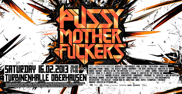 Party Flyer: Pussy Motherfuckers in der Turbinenhalle Oberhausen am 16.02.2013 in Oberhausen