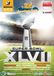 Party Flyer: Rostock Griffins Superbowl Party 2013 am 03.02.2013 in Rostock