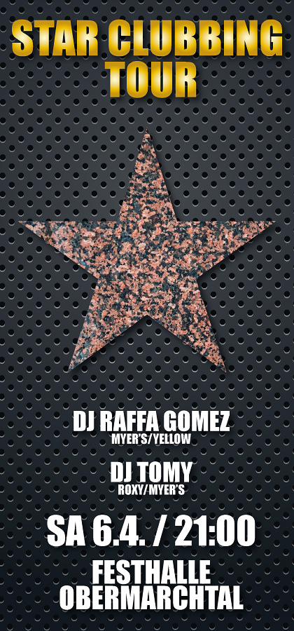Party Flyer: Star Clubbing Tour Vol.1 am 06.04.2013 in Obermarchtal