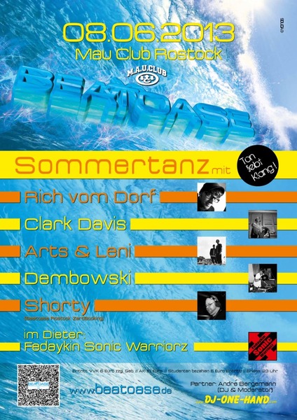 Party Flyer: BeatOase Sommertanz mit Ton liebt Klang am 08.06.2013 in Rostock