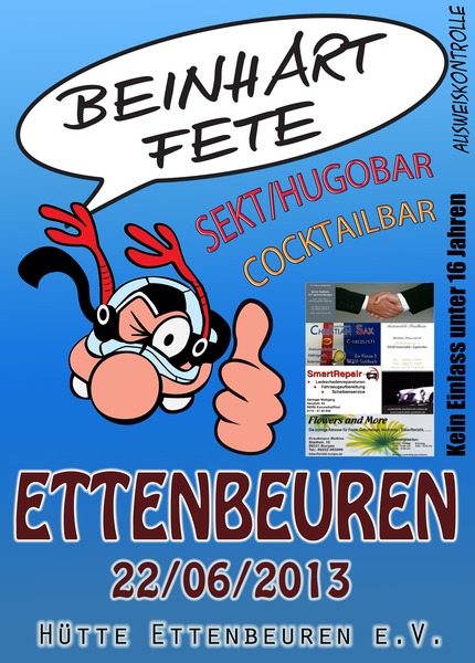 Party Flyer: Beinhart Fete 2013 am 22.06.2013 in Kammeltal