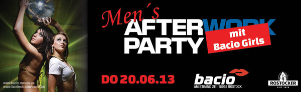 Party Flyer: bacio girls Afterworkparty am 20.06.2013 in Rostock