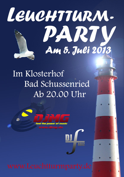 Party Flyer: Leuchtturmparty  am 05.07.2013 in Bad Schussenried