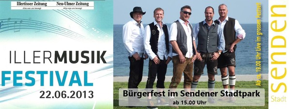 Party Flyer: ALBFETZA - Illermusikfestival in Senden (NU) am 22.06.2013 in Senden