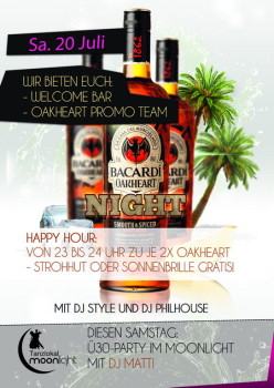 Party Flyer: Bacardi Night / 30-Party @ Disco Park B30 am 20.07.2013 in Laupheim