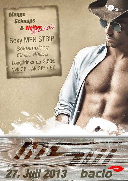 Party Flyer: Mugge, Schnaps & Weiber - Weiber Special am 27.07.2013 in Rostock