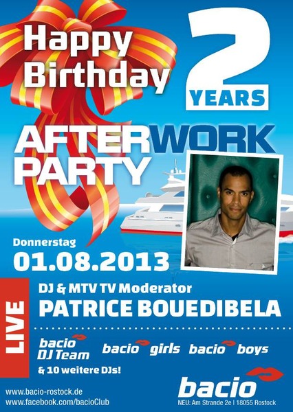 Party Flyer: Happy Birthday bacio Club am 01.08.2013 in Rostock