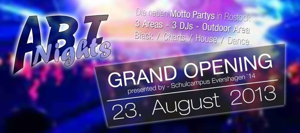 Party Flyer: Abi Nights Rostock - GRAND OPENING Party am 23.08.2013 in Rostock
