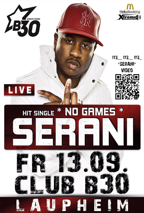 Party Flyer: SERANI * LIVE ON STAGE* @ Disco Park B30 am 13.09.2013 in Laupheim