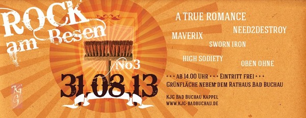Party Flyer: WGB Fest "Rock am Besen" am 31.08.2013 in Bad Buchau