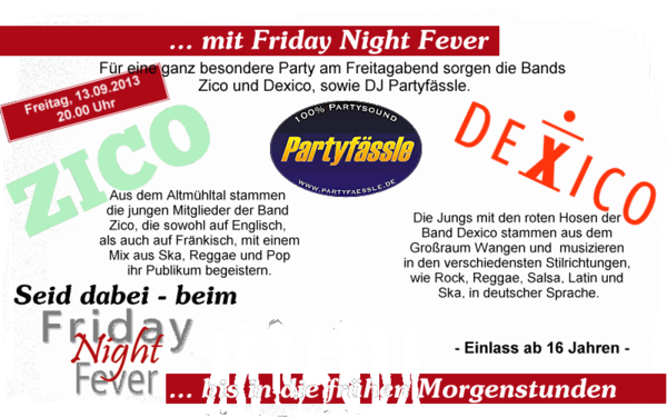Party Flyer: Musikfest Willerazhofen am 13.09.2013 in Leutkirch im Allgu