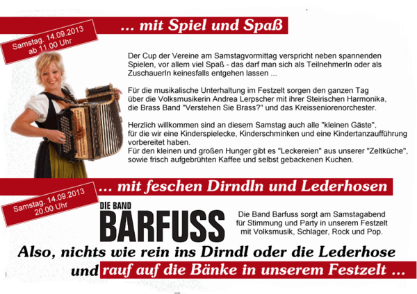 Party Flyer: Musikfest Willerazhofen am 14.09.2013 in Leutkirch im Allgu