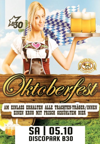 Party Flyer: Oktoberfest @ Disco Park B30 am 05.10.2013 in Laupheim