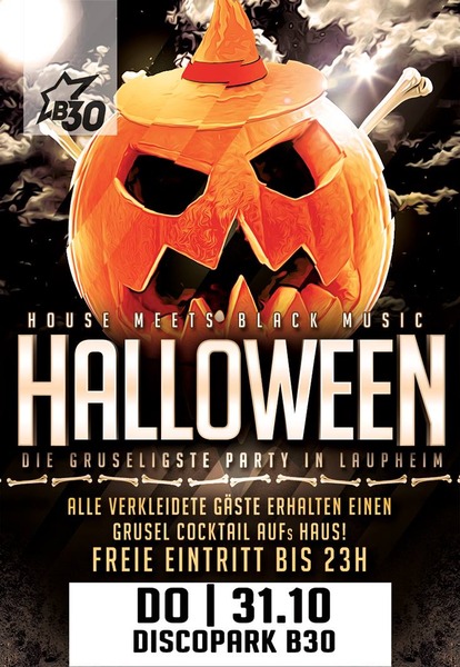 Party Flyer: HALLOWEEN @ Disco Park B30 am 31.10.2013 in Laupheim