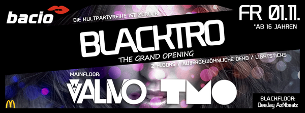 Party Flyer: Blacktro - The Grand Opening am 01.11.2013 in Rostock