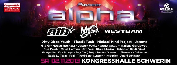 Party Flyer: Pioneer alpha 2013 - Electric Circus  am 02.11.2013 in Schwerin