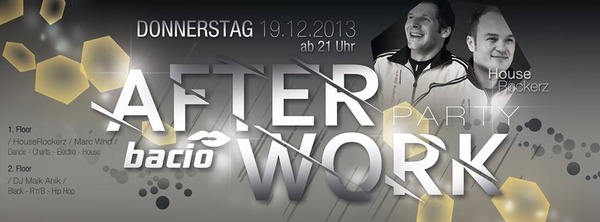 Party Flyer: bacio Afterworkparty meets House Rockerz am 19.12.2013 in Rostock