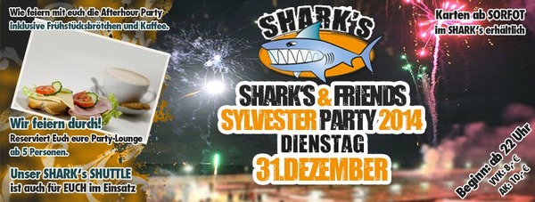 Party Flyer: SHARKs & Friends Silvesterparty am 31.12.2013 in Bad Doberan