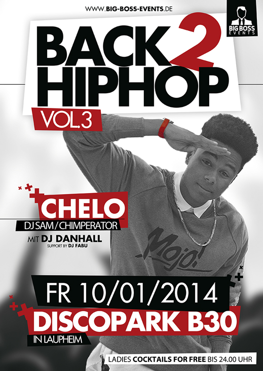 Party Flyer: BACK 2 HIP HOP @ Disco Park B30 am 10.01.2014 in Laupheim