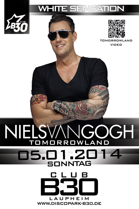 Party Flyer: Niels van Gogh @ Disco Park B30 am 05.01.2014 in Laupheim