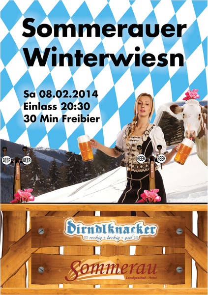 Party Flyer: WINTERWIES`N mit DIRNDLKNACKER am 08.02.2014 in Kempten (Allgu)