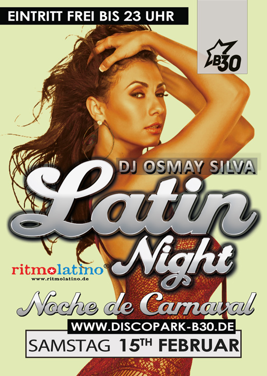 Party Flyer: LATIN NIGHT - DJ OSMAY - EL NEGRO @ Disco Park B30 am 15.02.2014 in Laupheim