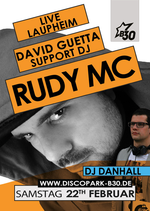 Party Flyer: RUDY MC & DANHALL @ Disco Park B30  am 22.02.2014 in Laupheim