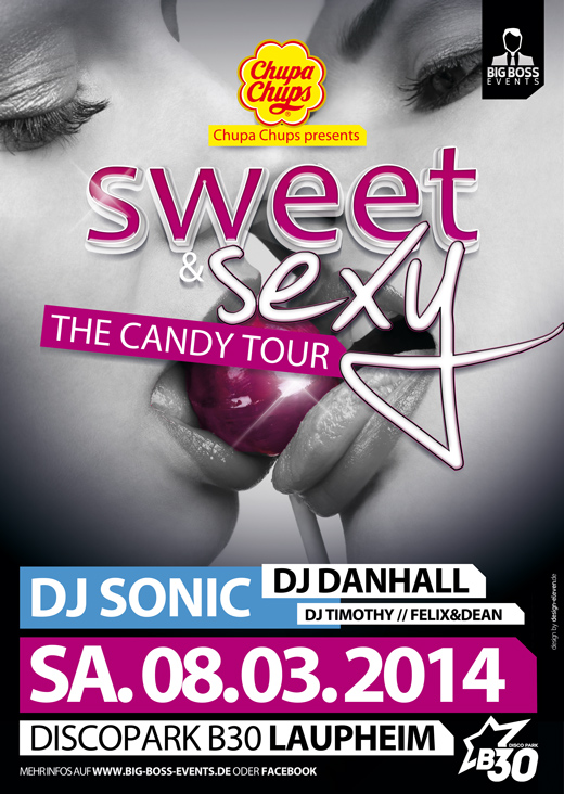 Party Flyer: SWEET & SEXY | The Candy Tour @ Disco Park B30 am 08.03.2014 in Laupheim