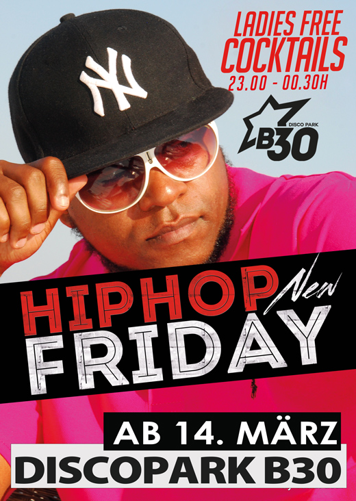 Party Flyer: HIP HOP FRIDAY @ Disco Park B30 am 14.03.2014 in Laupheim