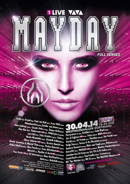Party Flyer: MAYDAY FULL SENSES" am 30.04.2014 in Dortmund