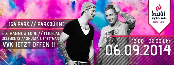 Party Flyer: Holi Open Air Rostock 2014 am 06.09.2014 in Rostock