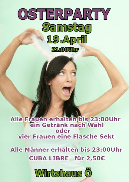 Party Flyer: Osterparty 2014 am 19.04.2014 in Achstetten
