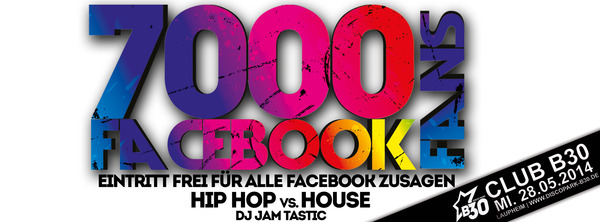 Party Flyer: 7000 Facebook Fans @ Disco Park B30 am 28.05.2014 in Laupheim