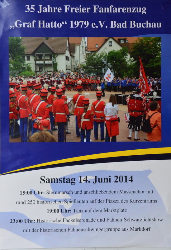 Party Flyer: 35 Jahre Freier Fanfarenzug "Graf Hatto" 1979 e.V. am 14.06.2014 in Bad Buchau