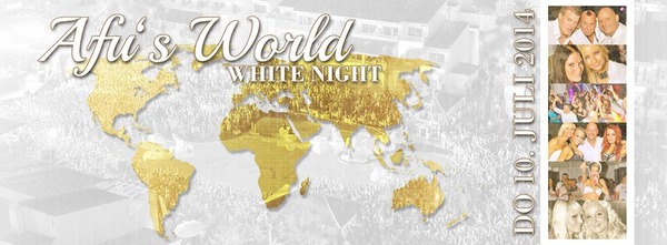 Party Flyer: Afu`s World White Night - Special Afterwork am 10.07.2014 in Rostock
