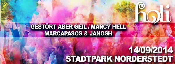 Party Flyer: HOLI - Festival der Farben am 14.09.2014 in Norderstedt