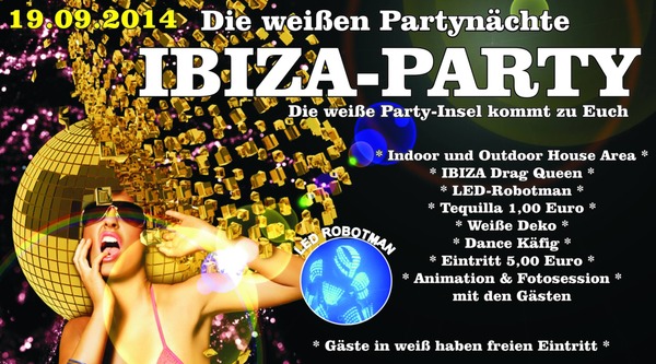Party Flyer: Die weien Partynchte ** IBIZA - PARTY ** Vol.1 ** am 19.09.2014 in Leer
