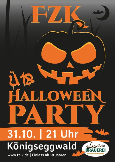 Party Flyer: 18 Halloweenparty K-wald am 31.10.2014 in Knigseggwald