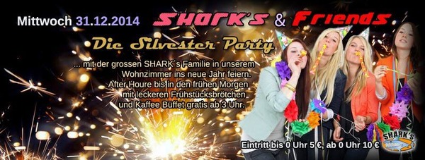 Party Flyer: SHARKs & Friends Silvester Party am 31.12.2014 in Bad Doberan