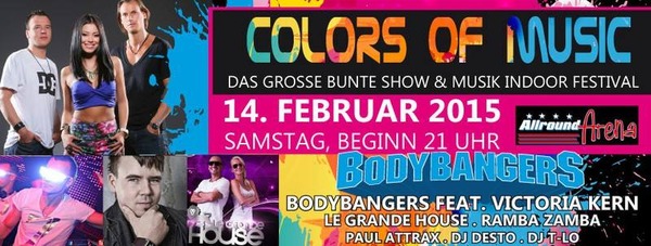 Party Flyer: Colors of Music  Indoor Festival am 14.02.2015 in Rostock