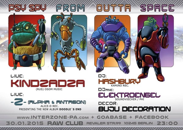 Party Flyer: PSY SPY from OUTTA SPACE am 30.01.2015 in Berlin