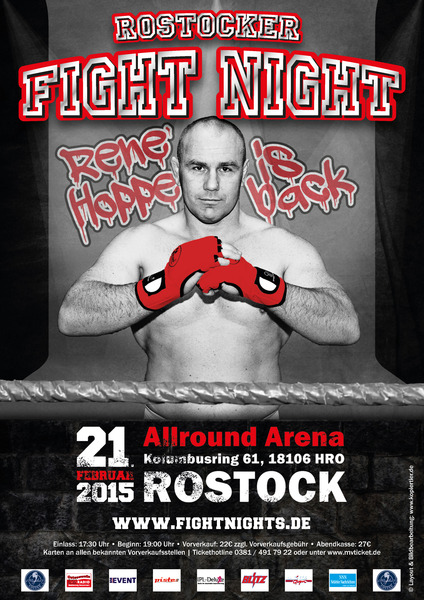 Party Flyer: Rostocker Fight Night - das Original am 21.02.2015 in Rostock