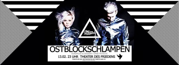 Party Flyer: OSTBLOCKSCHLAMPEN @ Theater des Friedens am 13.02.2015 in Rostock