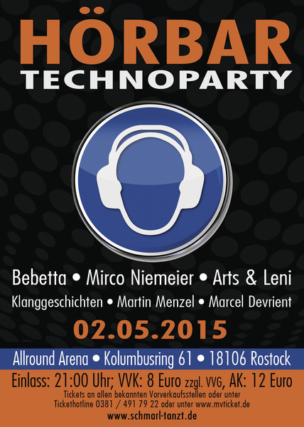 Party Flyer: Hrbar - Technoparty am 02.05.2015 in Rostock