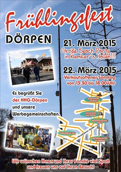 Party Flyer: Frhlingsfest 2015 am 22.03.2015 in Drpen