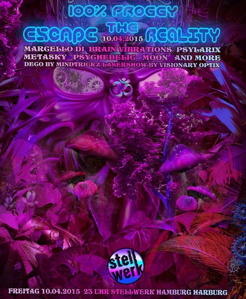 Party Flyer:  ESCAPE THE REALITY - 100% PROGGY CLUB am 10.04.2015 in Hamburg